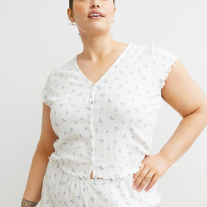 Pyjamas de nuit en gros pour femmes, ensembles de pyjamas courts 2 pièces, vêtements de nuit pour femmes - Product Image 2