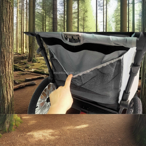 Poussette pour animaux de compagnie, remorque pour vélo, cadre en alliage d'aluminium, léger, suspension indépendante, pour grands chiens, résistant à l'eau, pliage facile - Product Image 6