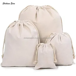 Baumwolle Leinwand Kordel zug Taschen Samen Verpackung & Geschenk verpackung Plain Cotton Bag