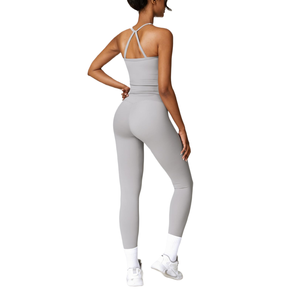 Conjunto de Ropa Deportiva de Yoga con Logotipo Personalizado para Mujer, Conjunto de Sujetador Deportivo y Leggings, Ropa Deportiva - Product Image 2