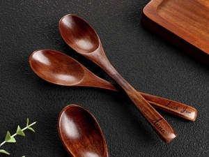 Wooden Natural 6-Piece Gold Plated <b>Mirror</b> Polish Eco-Friendly Dishwasher Safe Spoon Set High Quality - Product Image 5
