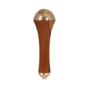 Juego Profesional de 2 Masajeadores Kansa con Doble Cúpula, Hechos a Mano en India, con Mango de Madera de Palisandro, para Relajación Profunda y Drenaje Linfático - Product Image 6
