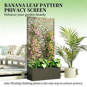 Pot de fleurs en métal pour plantes d'extérieur, élégant et décoratif - Product Image 3