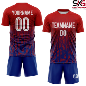Ensemble d'uniformes de football personnalisés – Maillot et short de football sublimés pour équipe - Product Image 1