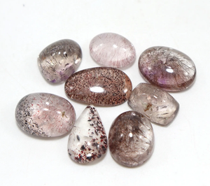 62 Quilates de Piedras Preciosas Naturales Super Siete Rojas en Forma de Cabujón, 8 Piezas Sueltas para la Elaboración de Joyas - Product Image 2