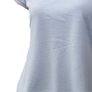 เสื้อโปโลปักลายสีน้ำเงินสำหรับผู้หญิง แขนสั้นลำลอง ชุดยูนิฟอร์มธุรกิจสำหรับทุกวัน เสื้อผ้าสไตล์ชีวิตประจำวันที่สวมใส่สบาย - Product Image 6
