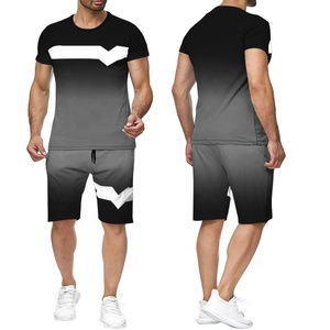 เสื้อกล้ามแขนสั้นผู้ชายผ้าคอตตอนคอวีฤดูร้อนเสื้อยืดสีทึบผ้าสแปนเด็กซ์สำหรับเพาะกาย - Product Image 4