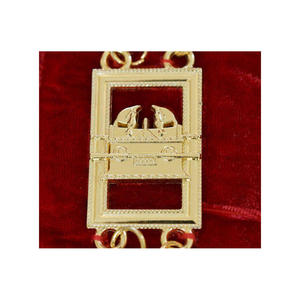 Collier personnalisé en toile écologique pour ancien maître maçon avec badges magnétiques à logo 3D et impression sérigraphique - Product Image 3