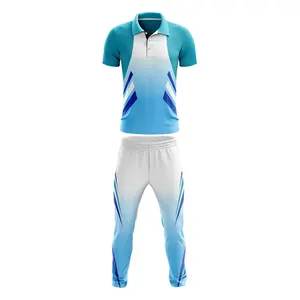 Fabricant direct d'usine en gros avec CTU-0009 de haute qualité d'uniforme de cricket de sublimation de logo personnalisé