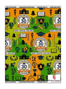 Luxury African Wax Print <b>Fabric</b> Manufacturer Custom School Anniversary Convention Celebration Textile Supplier OEM ODM - Product Image 2