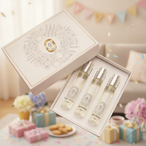 3 x 10 ml Eau de Parfum hecha con ingredientes naturales de Francia, aroma floral, frutal y amaderado, duradero y agradable. Empaque aleatorio. - Product Image 4