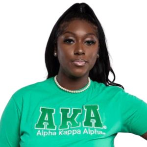 Camiseta Vintage AKA para Mujer con Letras Griegas, Logotipo Clásico, Algodón Premium, Estilo Casual para Uso Diario - Product Image 5