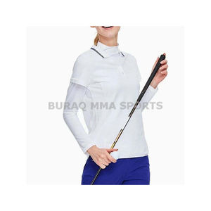 Polo de mujer de manga corta de secado rápido, informal, con cuello de punto, corte regular - Product Image 6