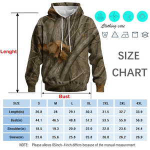 Unisex Cotton Polyester Pullover Camo Printing Hoodie Plus Size Casual Wear Outdoor Drawstring Camo Hoodie - Product Image 5