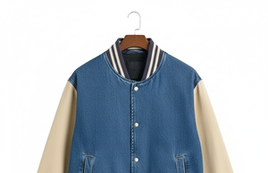 Latest Sporty Casual Canvas Varsity <b>Jacket</b> OEM Outdoor <b>Winter</b> Chenille Patch Embroidered Front <b>Waterproof</b> Breathable Zipper - Product Image 3