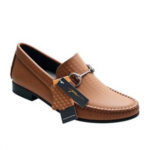 รองเท้าโลฟเฟอร์ผู้ชายไซส์ใหญ่ สีดำ หนังแท้ กันน้ำ น้ำหนักเบา พื้น TPR รองเท้าลำลองสำหรับฤดูใบไม้ร่วง - Product Image 1