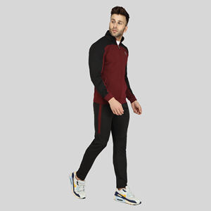 Survêtement de sport pour homme en velours premium, extensible dans les quatre sens, coupe ajustée, couleur unie, confortable, pour l'automne, le jogging et la course à pied - Product Image 3