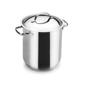 Pentola per zuppa in acciaio inossidabile con coperchio da 8 litri per preparare brodo e zuppe - Product Image 1