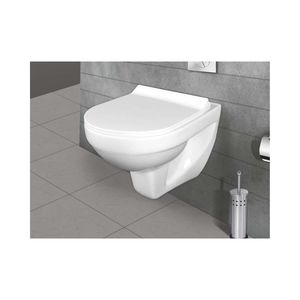 WC mural élégant et moderne de forme fusionnelle, 540x365x420mm, en céramique, pour salle de bain commerciale. - Product Image 6