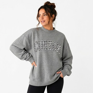 Customized Gingham <b>Teacher</b> Embroidered Sweatshirt <b>Teacher</b> Name Shirt Back To School Appreciation <b>Gift</b> Wholesale Bulk OEM - Product Image 4