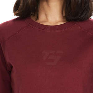 เสื้อสเวตเชิ้ตแขนยาวแบบสวม ผ้าระบายอากาศได้ดี สำหรับผู้หญิง ผลิตจากผ้าฝ้าย/โพลีเอสเตอร์ - Product Image 6