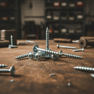 Tornillo Autorroscante para Madera PDC Modelo 8 CLASE 4, Cabeza Plana, Rosca Gruesa, Métrico/Pulgadas, Phillips/Pozi Drive, Niquelado/Zincado, Acero al Carbono - Product Image 1