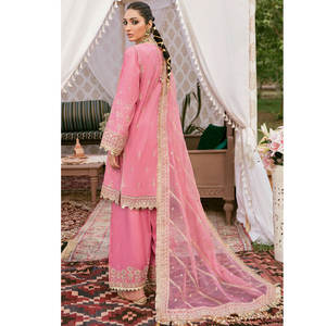 ชุดลำลองสำหรับผู้หญิงมุสลิม ชุดสัลวาร์ คามีซแบบปากีสถาน พร้อมผ้าคลุมไหล่ 3 ชิ้น - Product Image 5