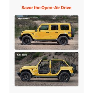 Portiere Tubolari Stile Caccia per Jeep 4 Porte con Cerniere Rinforzate e Cuscinetti in Gomma per Chiusura OE, Ideali per Uso Fuoristrada - Product Image 2