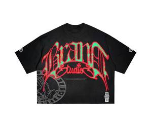 T-shirts pour hommes en gros, personnalisés, impression DTG, haute qualité, écologiques, séchage rapide, respirants, style streetwear hip-hop, manches courtes, 220g - Product Image 1