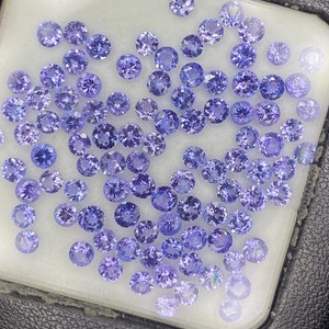 Tanzanite naturelle authentique, taille ronde, pierre brute, qualité supérieure, pour la fabrication de bijoux, prix de gros, Tanzanite 4mm - Product Image 4