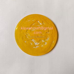 Elegant Natural Epoxy Resin Coasters Simple and Trendy with Classic Style <b>Yellow</b> Color for Table Decor and Mats & Pads - Product Image 1