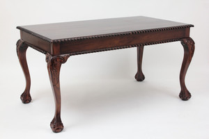 Antique Modern Console Table Solid Wood <b>Long</b> Rectangle Dark Brown Carved Legs Home Furniture for Entryway Living Room - Product Image 2
