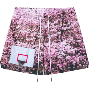 กางเกงกีฬาขาสั้นผ้าตาข่ายพิมพ์ลายสำหรับผู้ชาย แห้งเร็ว เหมาะสำหรับเล่นบาสเกตบอล ชุดกีฬาใส่สบายสำหรับผู้ชาย - Product Image 1