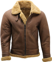 Blouson aviateur décontracté pour homme en cuir véritable imperméable, grande taille, respirant et écologique