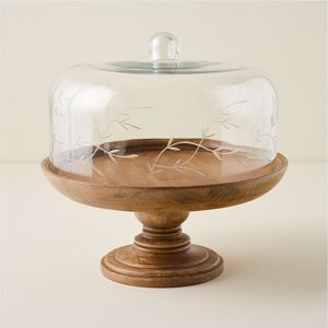 Présentoir à gâteau carré en bois naturel, bord rustique en écorce, plateau de présentation en bois pour desserts, idéal pour la décoration de mariage - Product Image 3