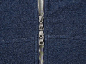 Veste coupe-vent unisexe bleu marine à capuche, col montant, fermeture éclair sur le devant, vêtement d'extérieur décontracté en polaire tricotée, coupe régulière, couleur unie - Product Image 6
