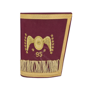 Vente en gros de régaliens maçonniques du 95e degré de Memphis Misraim, ensemble complet, broderie dorée à la main, conception personnalisée, fabrication OEM - Product Image 5