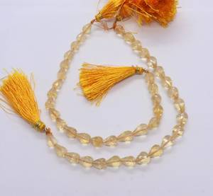 Natural Citrine Faceted Straight Drops Briolette 6x9 MM Citrine Teardrop Beads 8 Inch Citrine Faceted Teardrops Beads Jewelry - Product Image 4