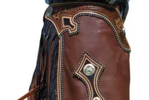 Premium Genuine Leather Chinks for Horse Riding and Ranch Work with Decorative Fringe <b>Snap</b> Closures Adjustable Fit Western - Product Image 4