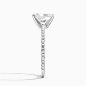 แหวน BOJ รุ่น 0117 ทรง Radiant Cut เงินแท้ 925 ประดับเพชร Luxe Ballad Pav Prong Setting แบบ Solitaire น้ำหนัก 2 กะรัต สี D ความสะอาด VVS1 มอยส์ซาไนต์ GRA - Product Image 3