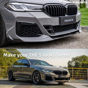 PANAVIS Nouveau Spoiler de Pare-chocs Avant en Fibre de Carbone Sec 3 Pièces de Haute Qualité Installation Sans Perçage pour Série 5 G30 G38 - Product Image 4