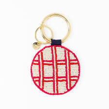 NOUSHAD ARTISANAT – Porte-clés classique en perles de verre tissées, motif cercle rond, porte-monnaie, toile légère et durable - Product Image 5