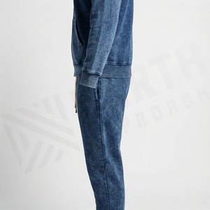 Chándal con Capucha Estampado para Hombre, Logotipo Personalizado, Venta al por Mayor, Alta Calidad, Dos Piezas, Algodón Lavado con Ácido, OEM, Ropa Premium para Adultos - Product Image 3