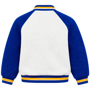 เสื้อโค้ทบอมเบอร์แบบกลับด้านได้สำหรับผู้หญิง Custom Sigma Gamma Rho ผ้าเชอร์ปา อุ่นสบาย ขนฟูสองด้าน เสื้อคลุมสำหรับชมรมนักศึกษากรีก รับผลิตแบบ OEM ODM - Product Image 2