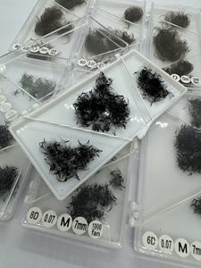 ผู้จัดจำหน่ายขนตาปลอม VIETKINGLASH ระดับพรีเมียม 6D 8D 0.07 มม. แบบ M Curl ขนสังเคราะห์ ทำมือ ฐานแหลม แบบหลวม พร้อมใช้ ธรรมชาติ ยาว - Product Image 2