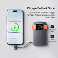 Chargeur sans fil magnétique 3-en-1 10000 mAh, batterie externe haute capacité avec câble intégré et écran LED pour iPhone 17, AirPods, iWatch