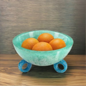 แหวนรองขาทำจากเรซินสีสันสดใสสำหรับตกแต่งบ้านทันสมัยทำด้วยมือสำหรับเสิร์ฟขนมเทคนิคการหล่อเรซิ่นชิ้นกลางโต๊ะ - Product Image 1