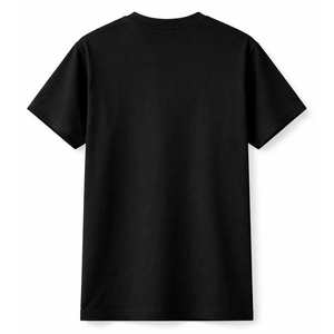 T-shirt en coton personnalisé, col rond, homme, noir, manches courtes, couleur unie, vêtement d'été - Product Image 2