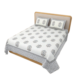 Hand Block Print Cotton Bedsheet Ethnic Floral Indian <b>Bedding</b> for Home Decor for Best Price - Product Image 1