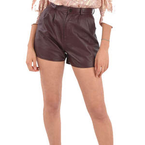 กางเกงขาสั้นหนังแท้เอวสูงคุณภาพพรีเมียมสำหรับผู้หญิง ดีไซน์ทันสมัย ลดราคาพิเศษ - Product Image 5